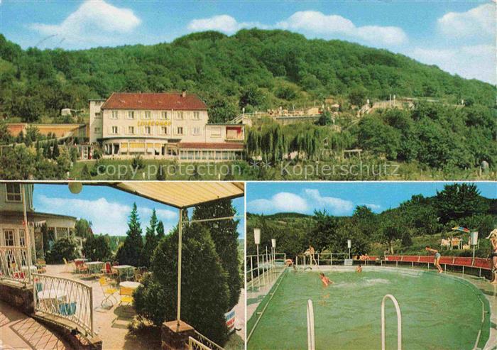 Hemsbach  Bergstrasse Hotel Luisenhof Terrasse Swimming Pool