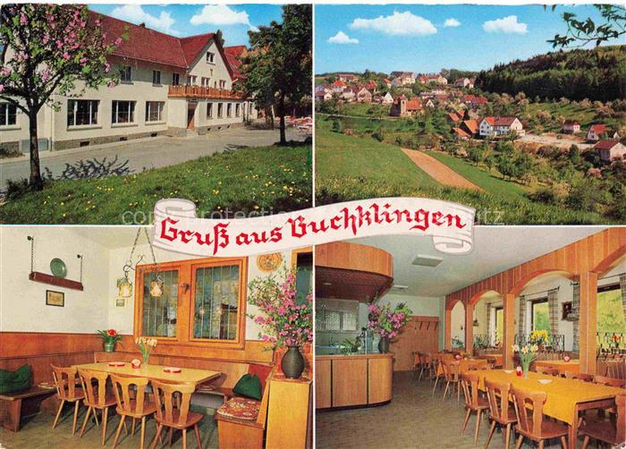 Buchklingen Odenwald Gasthaus Gruener Braum Restaurant Ortsansicht