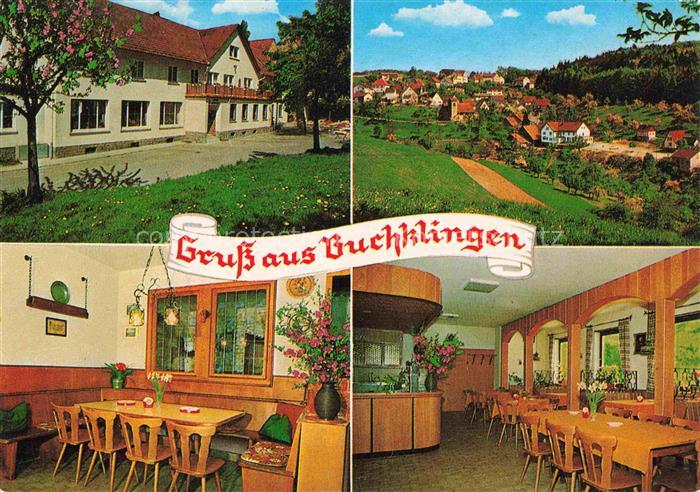 Buchklingen Odenwald Gasthaus Gruener Baum Restaurant Ortsansicht