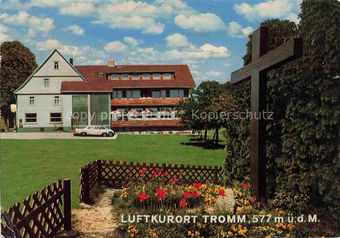 Tromm Odenwald Gasthaus zur schoenen Aussicht Garten Kreuz