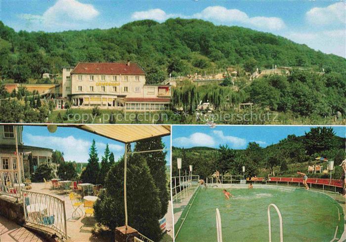 Hemsbach  Bergstrasse Hotel Luisenhof Terrasse Swimming Pool