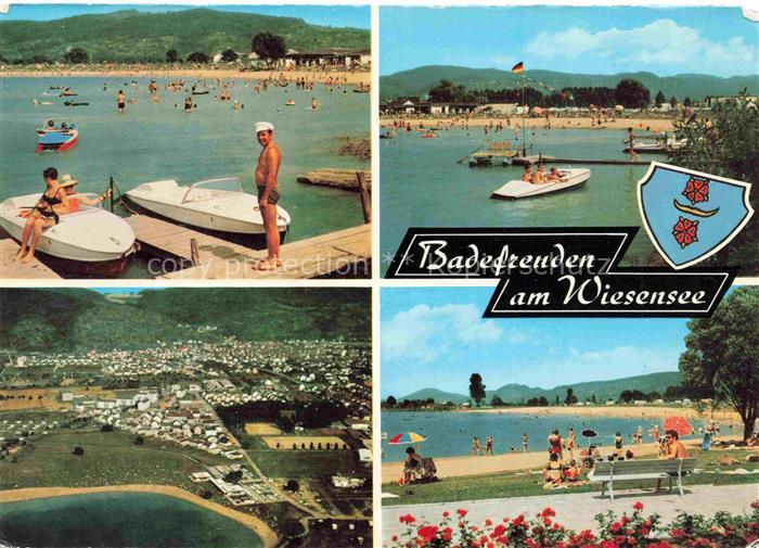 Hemsbach  Bergstrasse Badestrand am Wiesensee Luftaufnahme