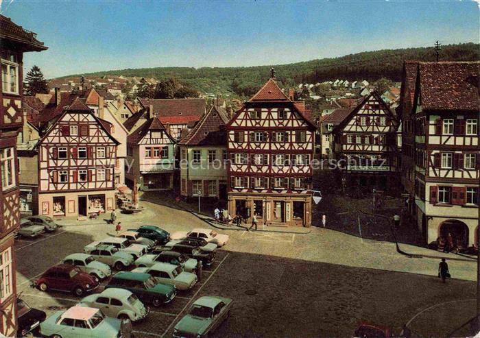 Mosbach Baden Neckar-Odenwald-Kreis BW Marktplatz Stadt der Fachwerkhaeuser