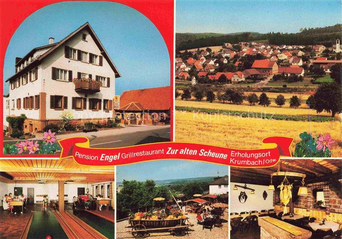 Krumbach Limbach Panorama Gasthof Pension Engel Terrasse Kegelbahn
