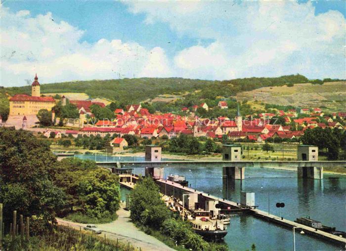 Gundelsheim  Neckar Panorama Deutschordenstadt mit Schloss Horneck