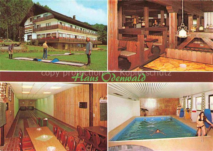 Schwarzach Odenwald Hotel Restaurant Haus Odenwald Minigolf Kegelbahn Hallenbad