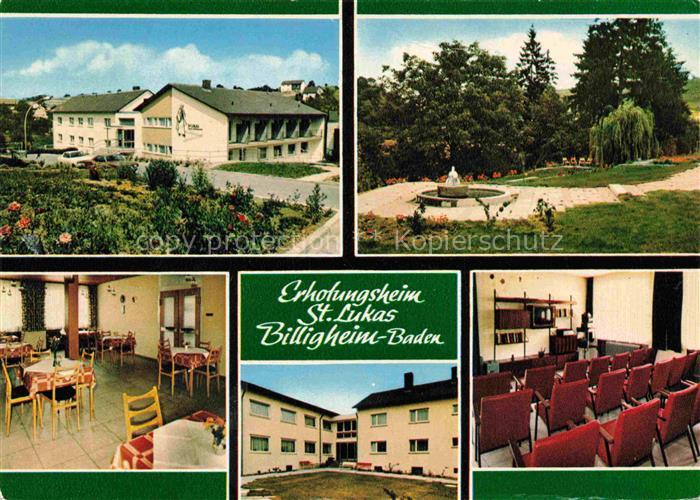 Billigheim Baden Neckar-Odenwald-Krei BW St. Lukas-Caritas-Erholungsheim Parkanl
