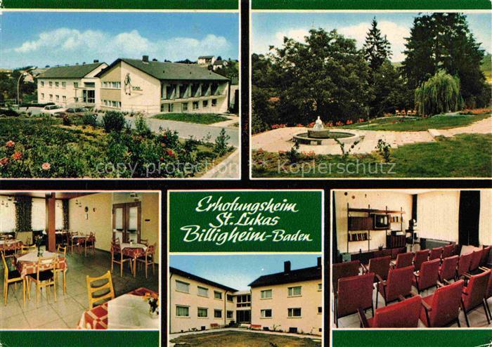 Billigheim Baden Neckar-Odenwald-Krei BW St. Lukas-Caritas-Erholungsheim Parkanl