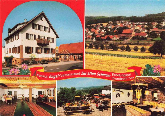 Krumbach Odenwald Panorama Gasthof Pension Engel Terrasse Kegelbahn