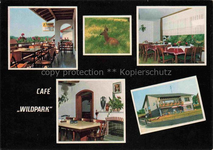 Unterschwarzach Schwarzach Baden Café Wildpark Gastraum Terrasse Reh