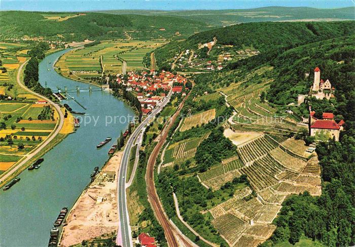 Neckarzimmern Panorama Burg Hornberg Burg des Ritters Goetz von Berlichingen