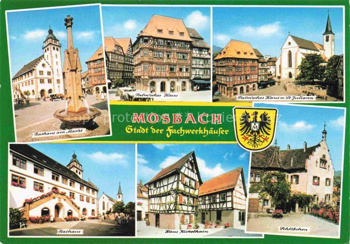 Mosbach Baden Neckar-Odenwald-Kreis BW Stadt der Fachwerkhaeuser Rathaus Markt B