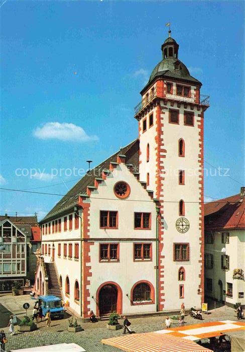 Mosbach Baden Neckar-Odenwald-Kreis BW Rathaus Marktplatz Stadt der Fachwerkhaeu