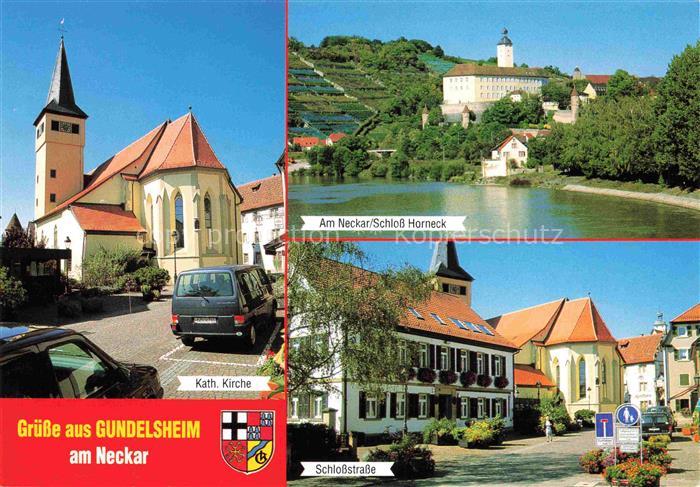 Gundelsheim  Neckar Kirche Schloss Horneck Schlossstrasse Deutschordenstadt