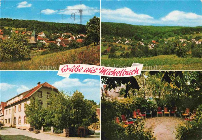 Michelbach  Mosbach Odenwald Panorama Gasthaus Haus Krone Garten