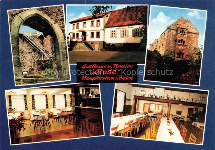 Neunkirchen Baden Gasthaus Pension Rose Gastraum Festsaal