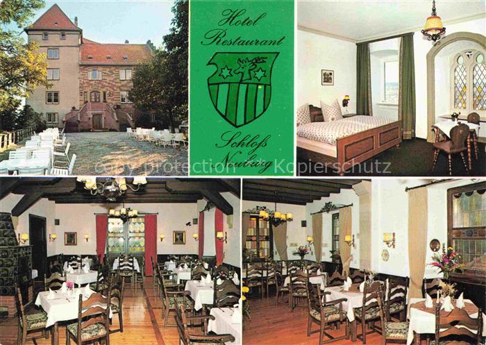 Obrigheim Baden Hotel Restaurant Schloss Neuburg Fremdenzimmer