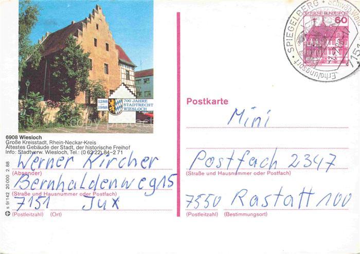 Wiesloch aeltestes Gebaeude der Stadt Historischer Freihof