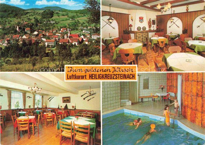 Heiligkreuzsteinach Heidelberg BW Ortsansicht Gasthaus Pension Zum goldenen Hirs