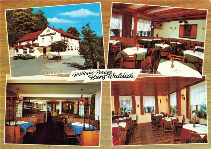 Heiligkreuzsteinach Heidelberg BW Gasthaus Pension Burg Waldeck Gastraeume