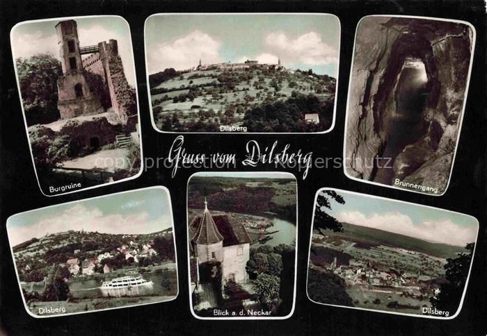 Dilsberg Neckar Neckargemuend Heidelberg BW Burgruine Brunnengang Dilsberg Necka