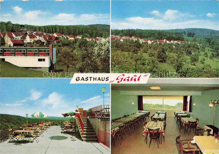 Gaiberg Baden Heidelberg BW Gasthaus Gaul Terrasse Neuer Saal Panorama
