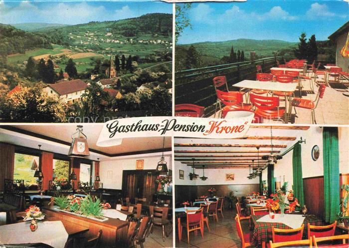 Wilhelmsfeld Gasthaus Pension Krone Gastraeume Terrasse