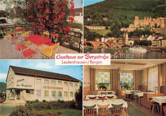 Leutershausen Hirschberg Bergstrasse Gasthaus zur Bergstrasse Gaststube Terrasse