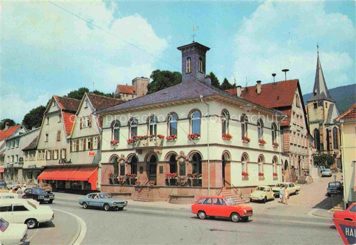 Neckarsteinach Rathaus und Ev Kirche
