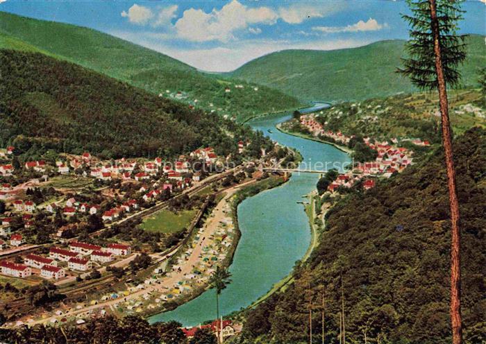 HEIDELBERG  Neckar Neckartal mit Zeltplatz Schlierbach und Ziegelhausen