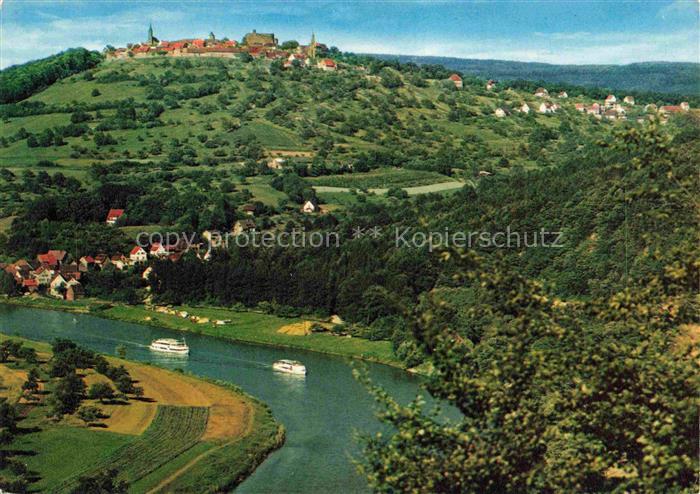 Dilsberg Neckar Neckargemuend Heidelberg BW Fliegeraufnahme