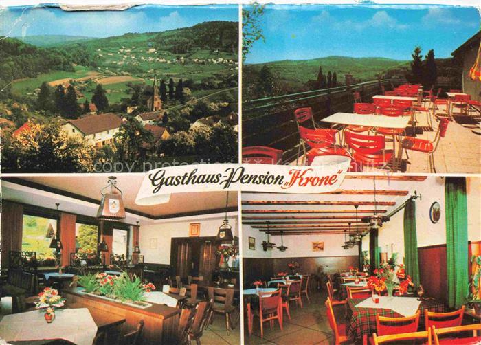 Wilhelmsfeld Gasthaus Pension Krone Gastraeume Terrasse
