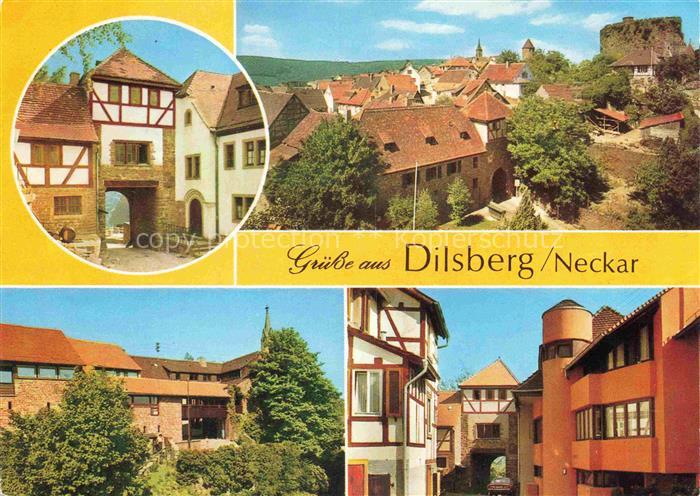 Dilsberg Neckar Neckargemuend Heidelberg BW Stadttor Festung Dilsberg Ortsmotive