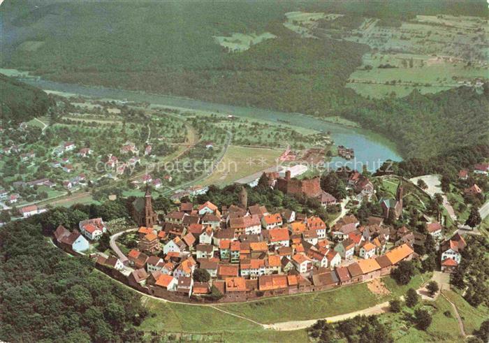 Dilsberg Neckar Neckargemuend Heidelberg BW Fliegeraufnahme