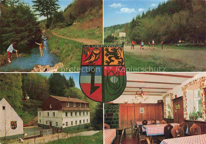 Schoenau Heidelberg Odenwald Landheim der Lessingschule Mannheim Gastraum Panora