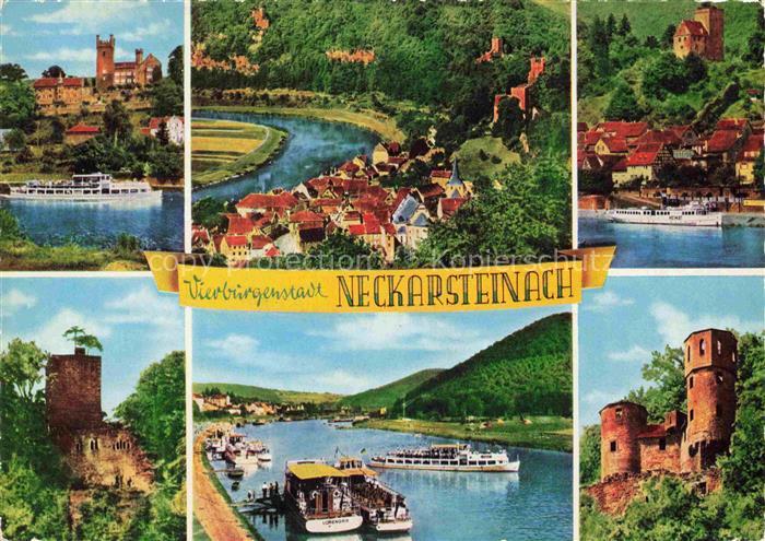 Neckarsteinach Teilansichten Burgen Neckarpartie