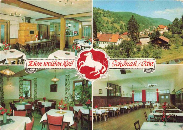 Schoenau Odenwald Gasthof Zum weissen Ross Gastraeume
