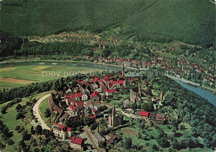 Dilsberg Neckar Neckargemuend Heidelberg BW Fliegeraufnahme