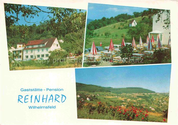 Wilhelmsfeld Gaststaette Pension Reinhard Terrasse Panorama