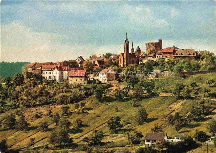 Dilsberg Neckar Neckargemuend Heidelberg BW Panorama Kirche Festung