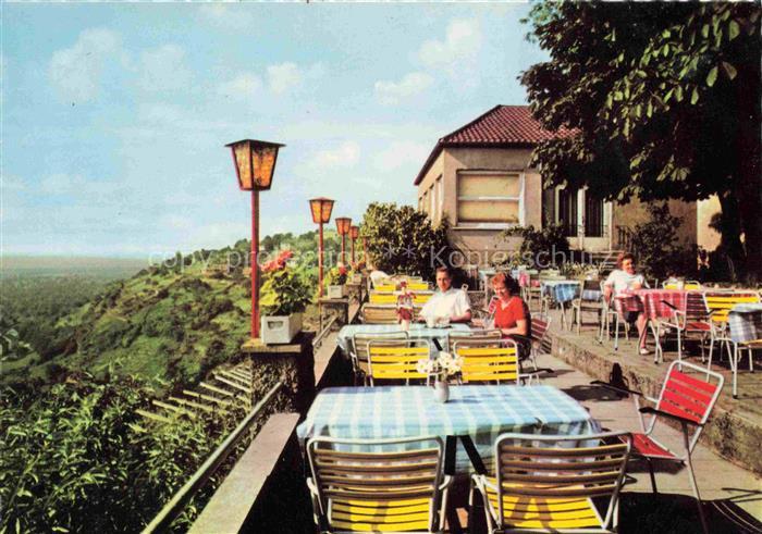 Schriesheim Hotel Restaurant Strahlenburg Terrasse