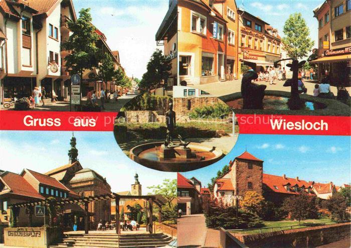 Wiesloch Strassenpartie Brunnen Adenauerplatz
