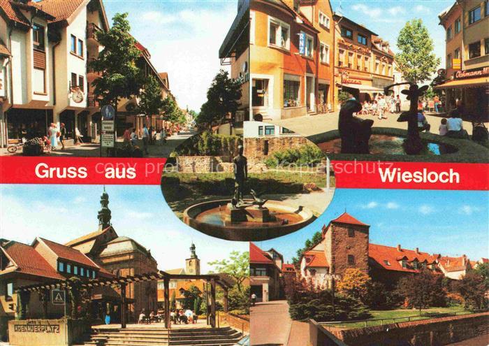 Wiesloch Strassenpartie Brunnen Adenauerplatz