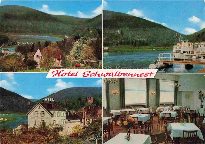 Neckarsteinach Hotel Schwalbennest Gastraum Neckarpartien