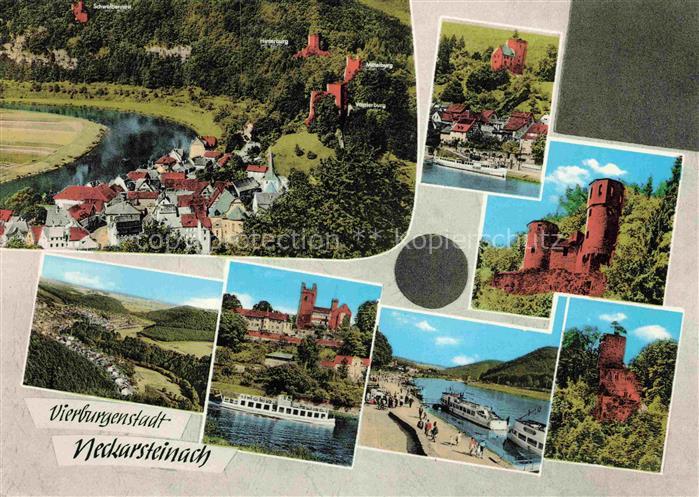 Neckarsteinach Vierburgenstadt Neckarpartien Teilansichten