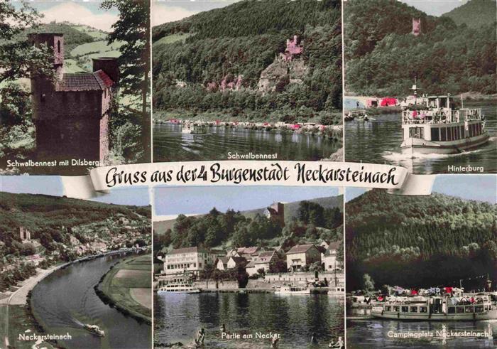 Neckarsteinach Schwalbennest Dilsburg Hinterburg Neckarpartien Campingplatz