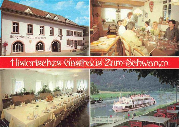 Neckarsteinach Buergerhaus Zum Schwanen Gastraeume Neckarpartie