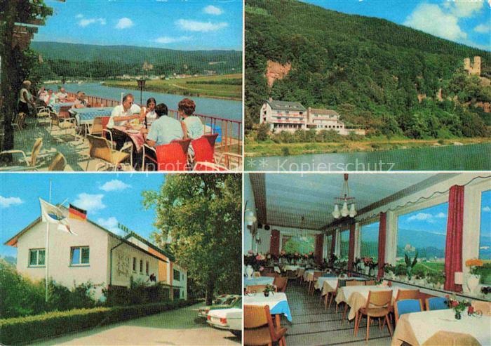 Neckarsteinach Terrassencafe Vierburgeneck Gastraeume Neckarpartie