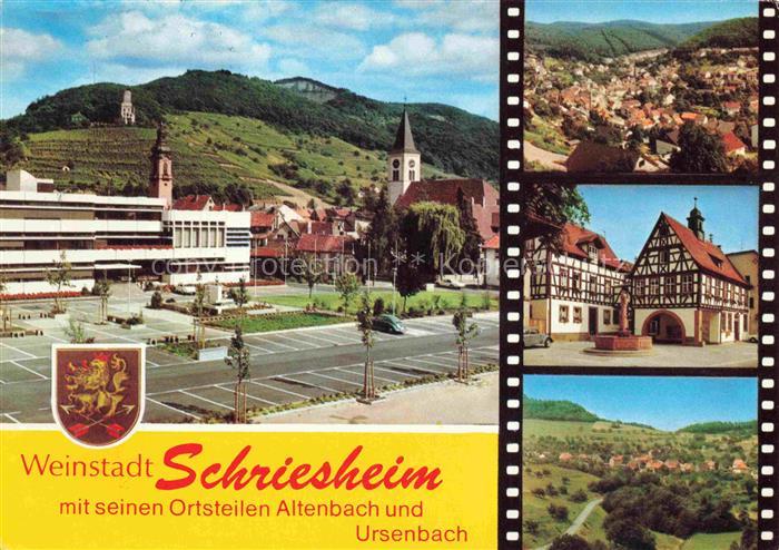 Schriesheim Stadtplatz Kirche Panorama Rathaus