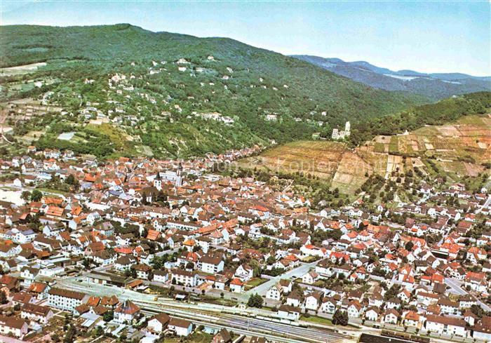 Schriesheim Fliegeraufnahme mit Strahlenburg Gasthof